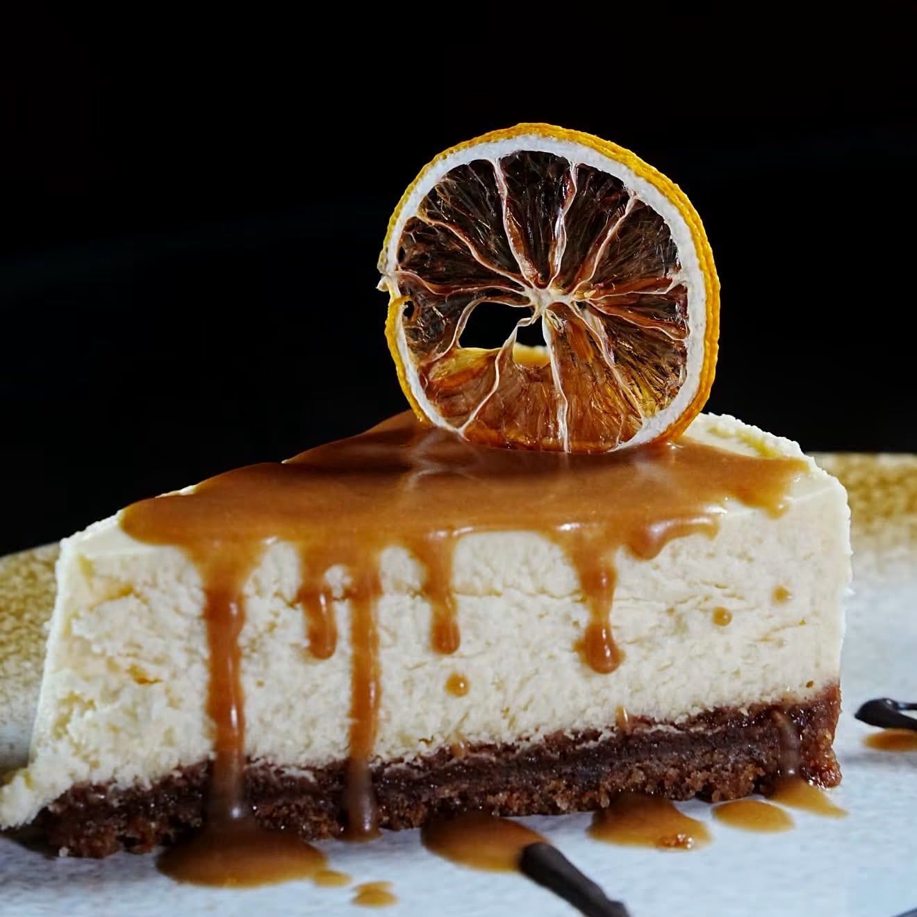 A slice of cheesecake