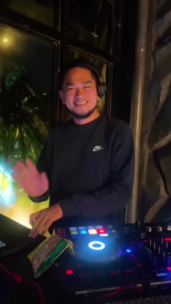 Tomas Ricafort smiling at the decks at Cavo